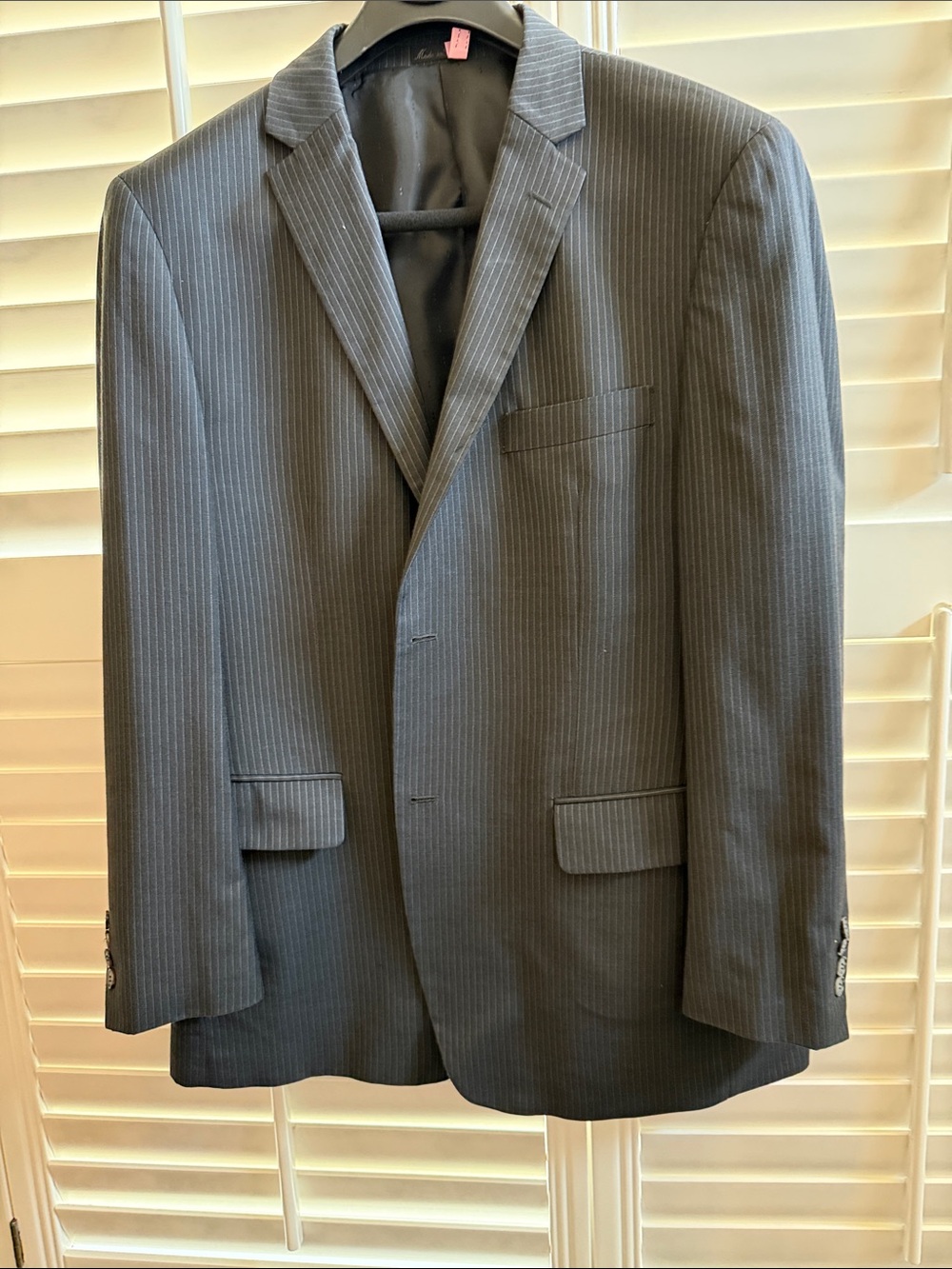 Evan Picone Gray Pinstripe Men's Suit Jacket